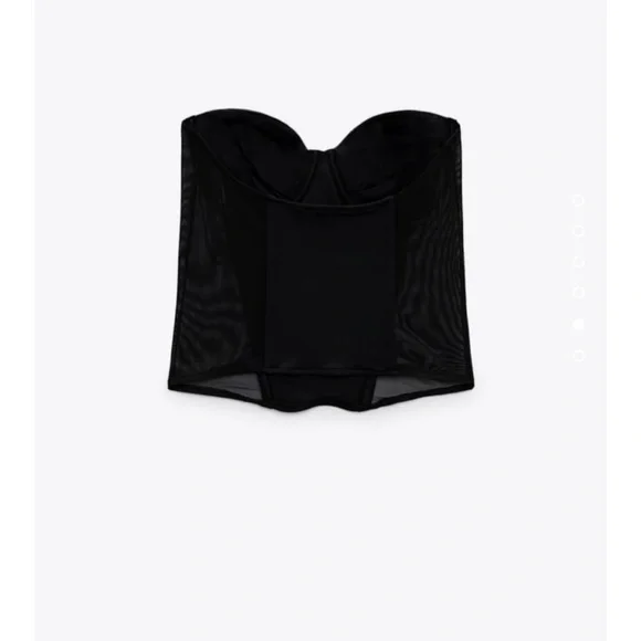 Black Tulle Corset - Picture 3 of 5